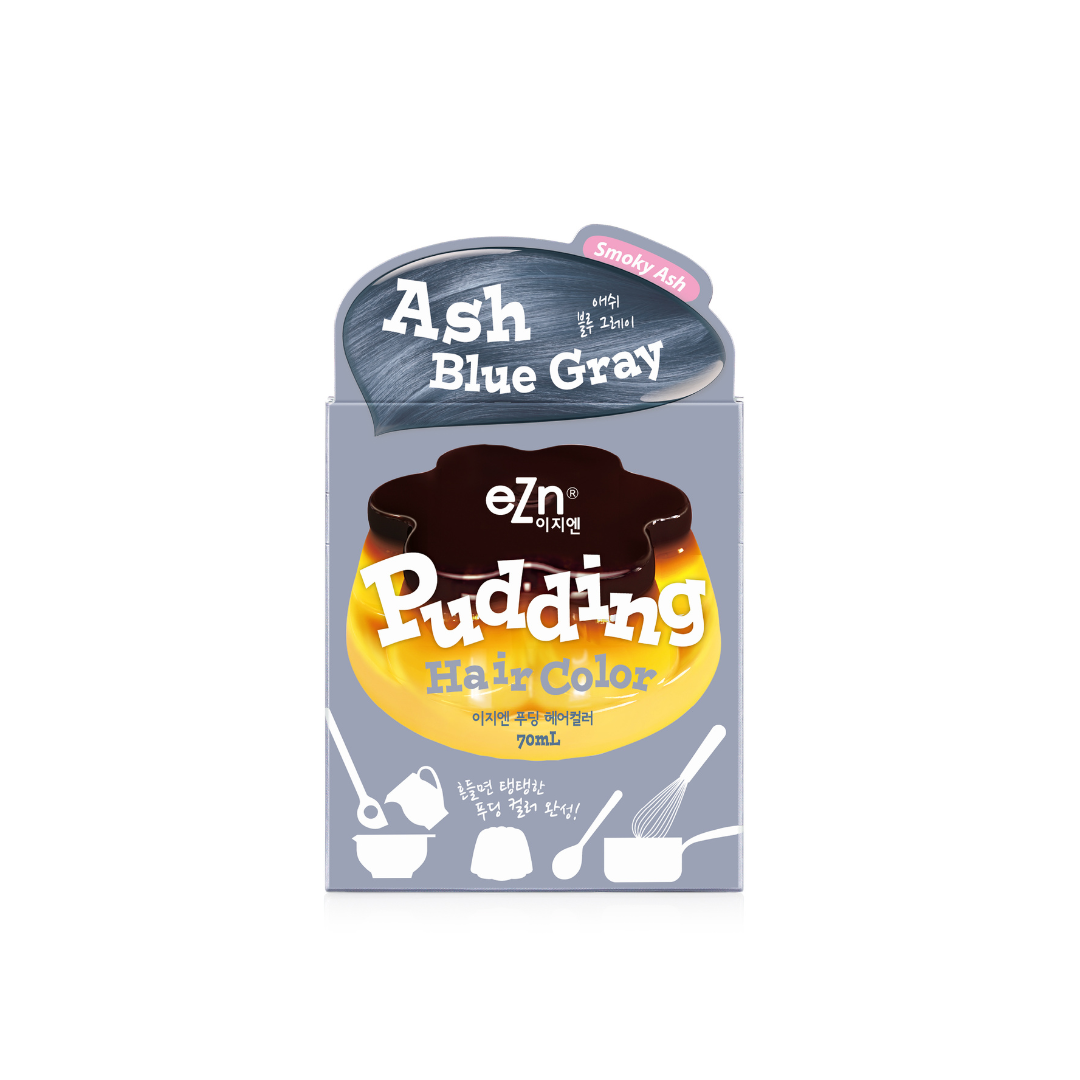 (1+1) Ezn Pudding Hair Color Ash Blue Gray