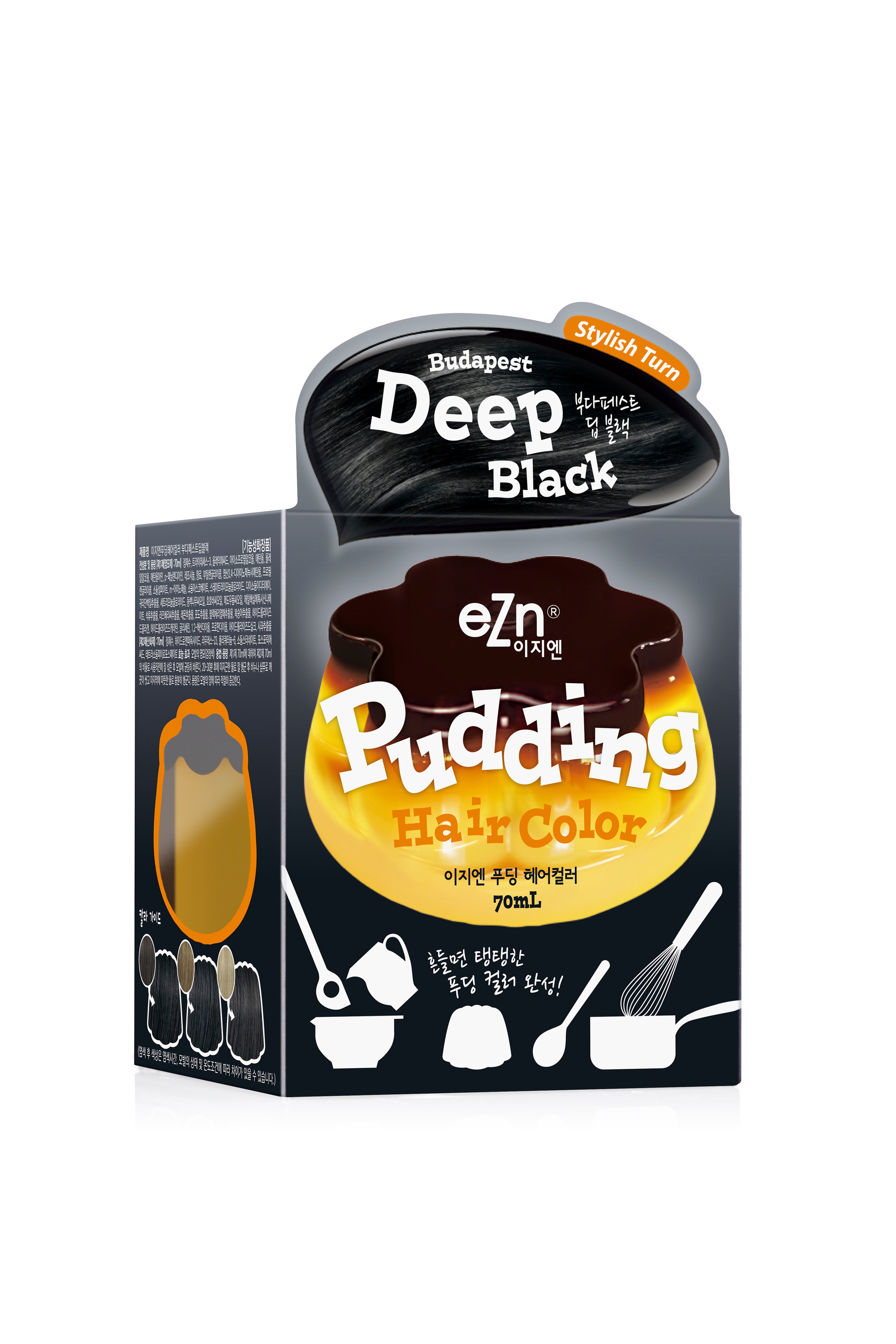 (1+1) Ezn Pudding Hair Color Budapest Deep Black