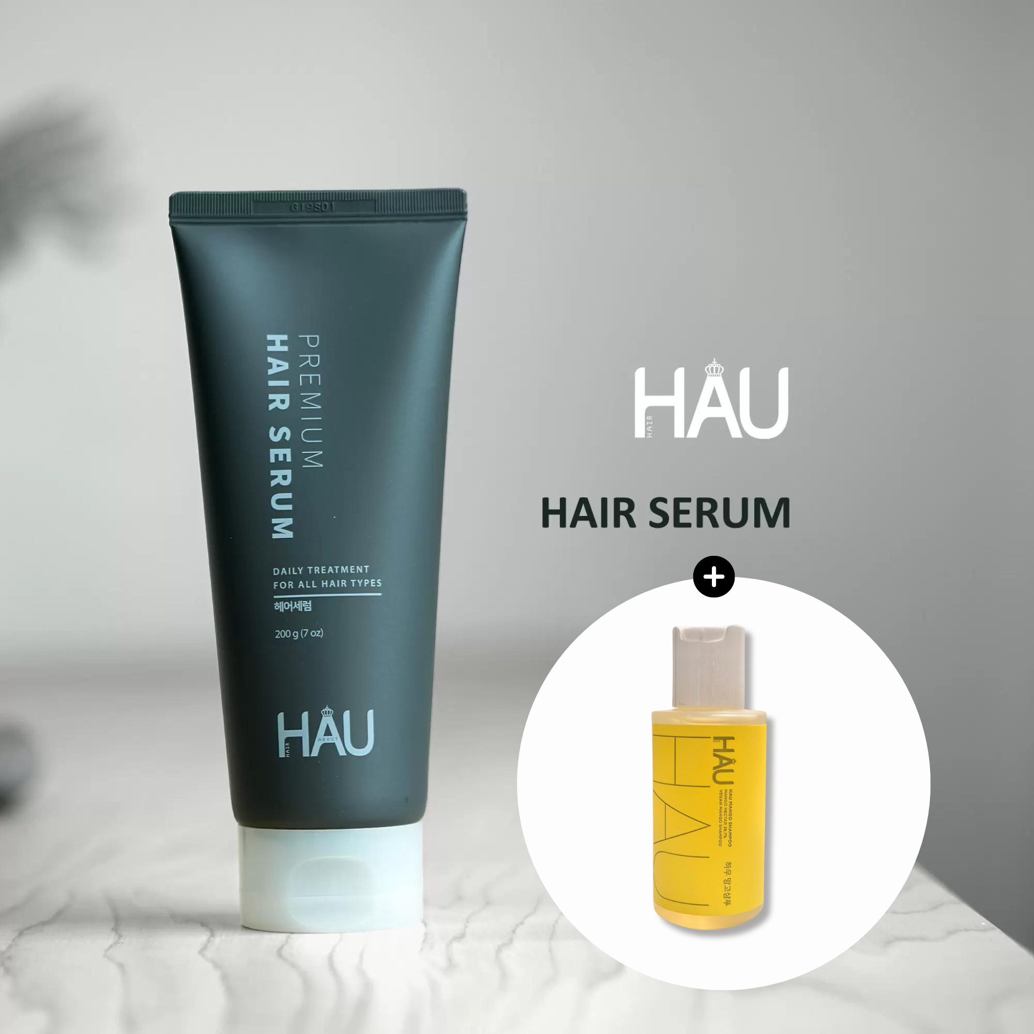 (Free Mango shampoo included) Hau Premium Hair Serum