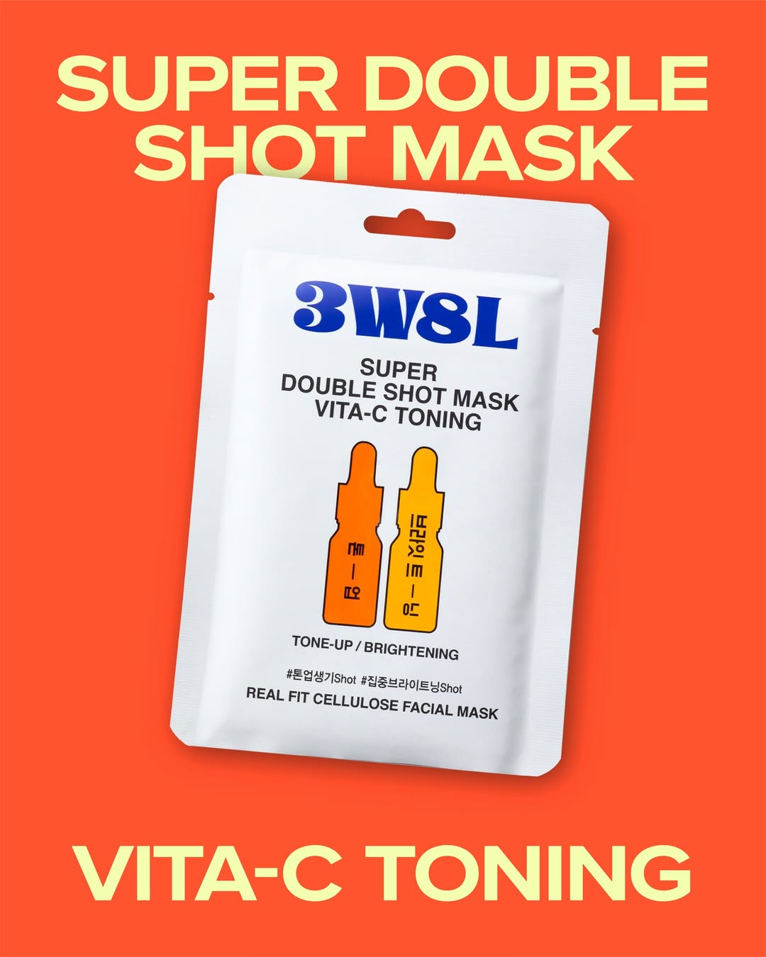 3W8L SUPER DOUBLE SHOT MASK VITA-C TONING