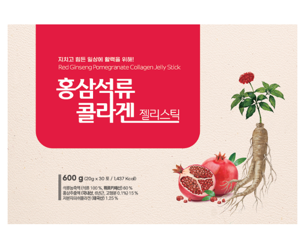 Red Ginseng Pomegranate Collagen Jelly Stick, 30 Jelly Stick