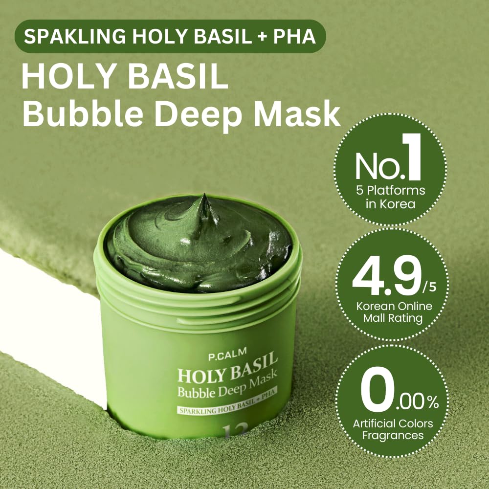 P.CALM Holybasil Bubble Deep Mask