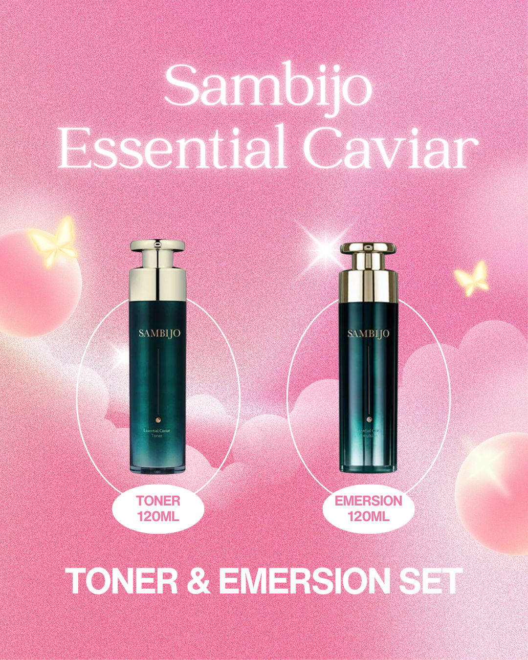 Sambijo Essential Caviar Toner & Emersion Set